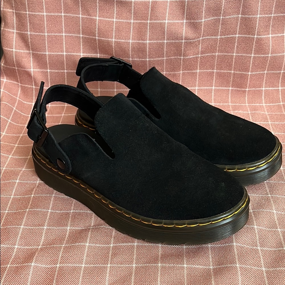 Dr. Marten’s Black Suede Carleson Clogs